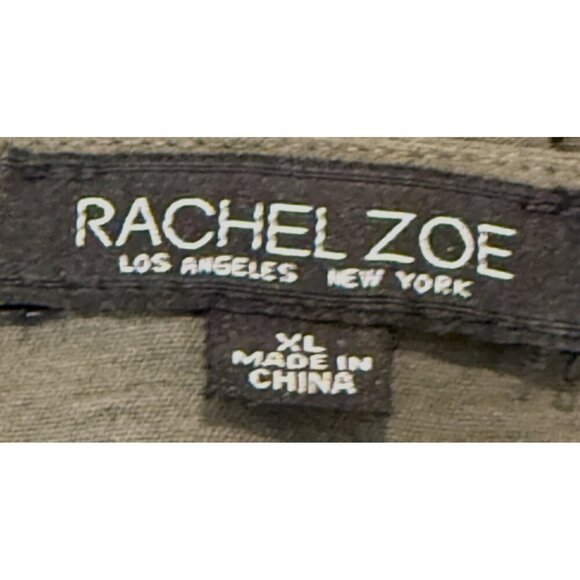 Rachel Zoe Women's V Neck Tiered Dress Green Tie Waist Size XL NWT - Picture 5 of 7